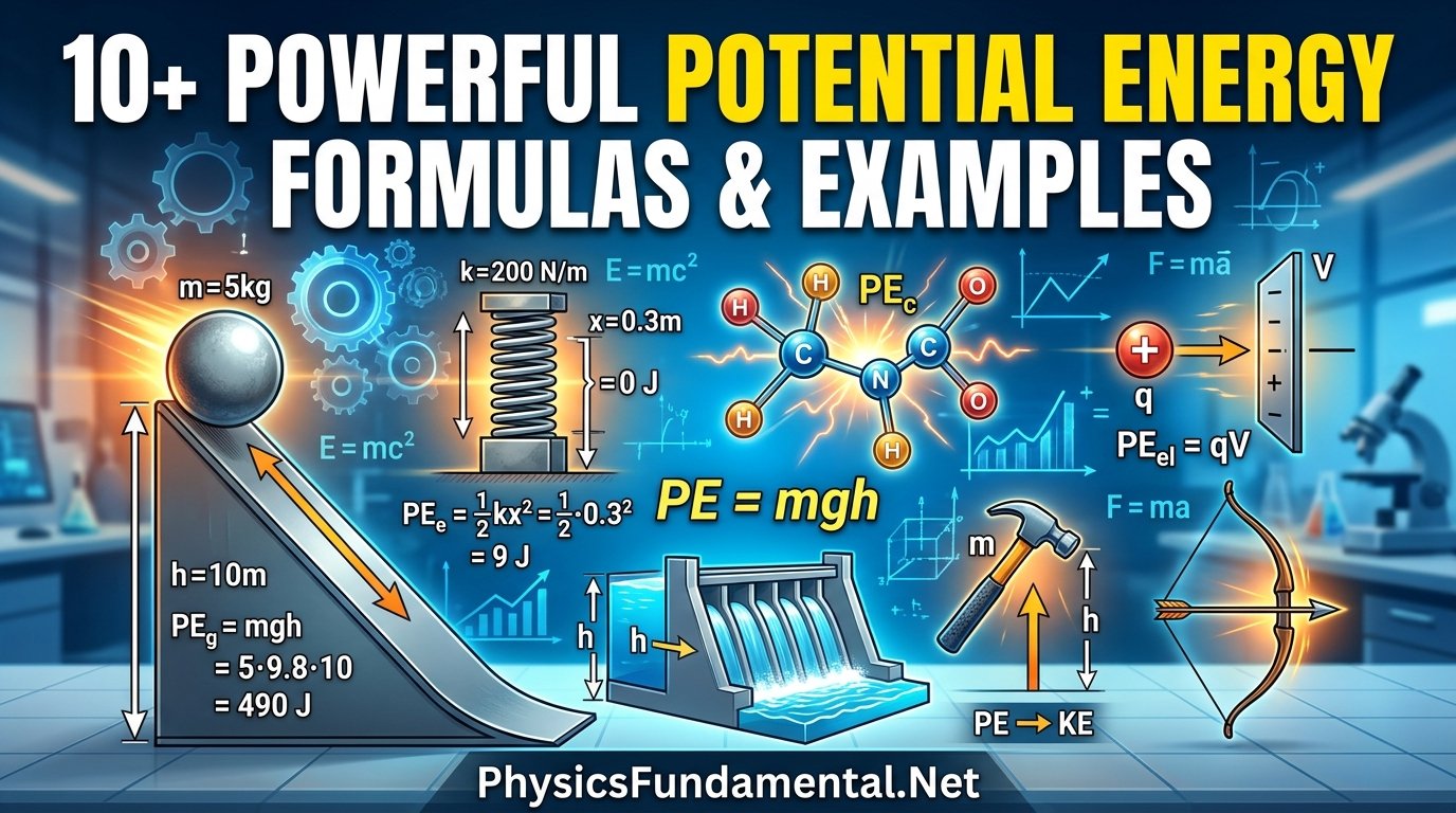 10+ Powerful Potential Energy Formulas & Examples