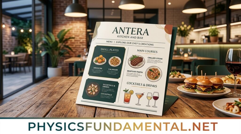 Antera Kitchen and Bar Menu